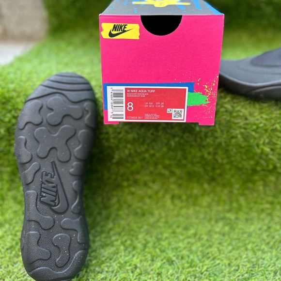 Nike Aqua Turf Black Off Noir Women's Shoes Size 8 9 US Authentic Sneakers - Picture 5 of 7
